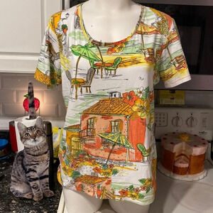 P womens Onque Casuals stretch short sleeve regular size top XL